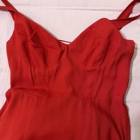 Reformation Lecce Dress in Cherry *NEW* - Picture 5 of 7